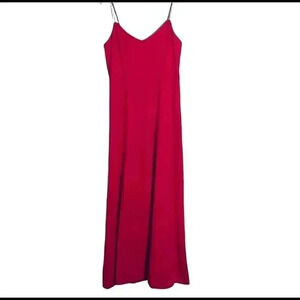 NWT J. Crew Hot Pink Maxi Dress Spaghetti Strap Size 6